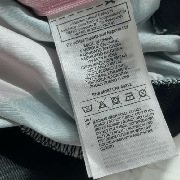 Adidas x Farm Big Palm Leaf/Tropical Pink/Green Track Zip Up Size Small - Picture 12 of 14